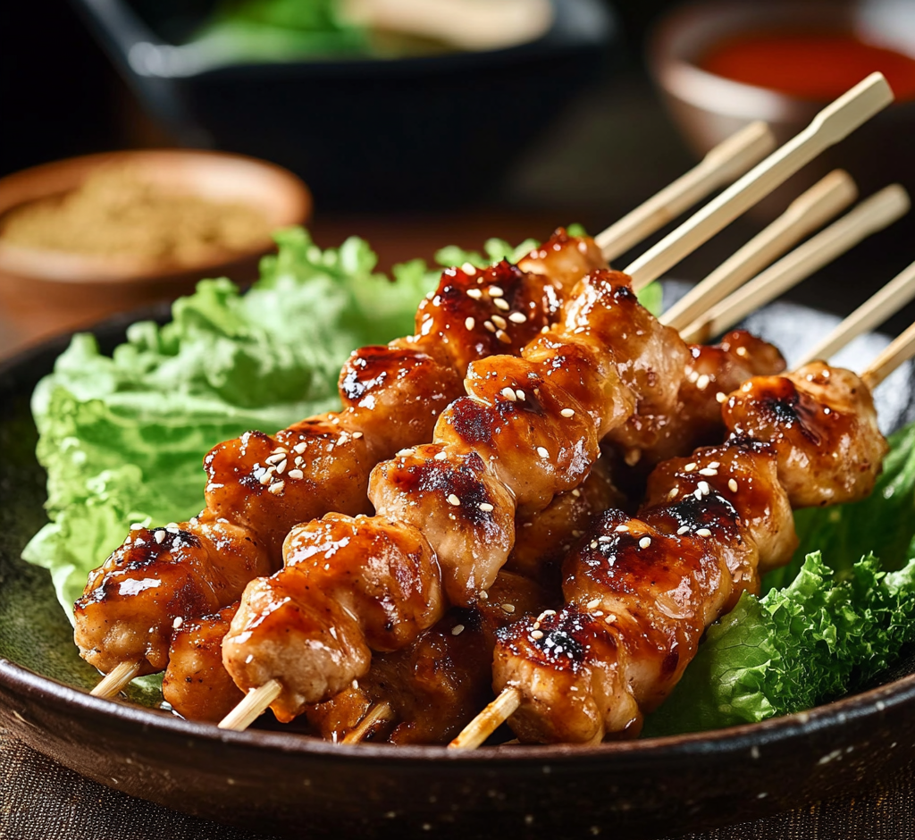 Dakkochi – Korean Skewered Chicken