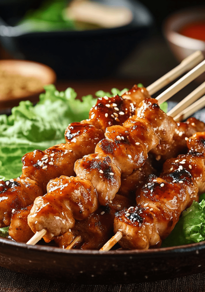 Dakkochi – Korean Skewered Chicken