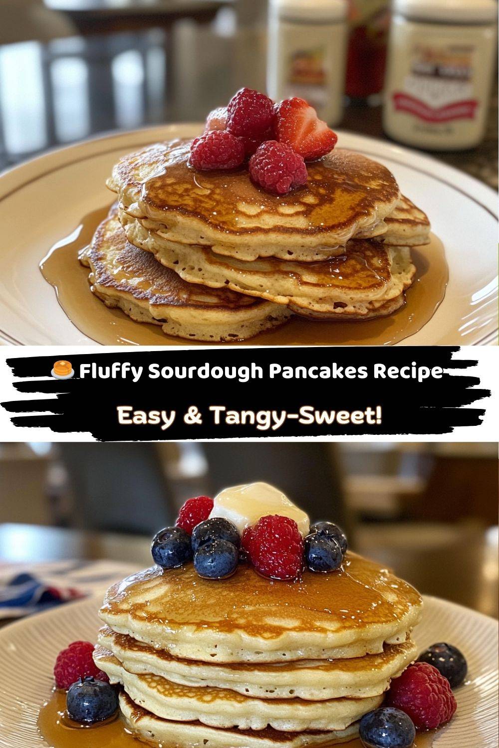 Easy Fluffy Sourdough Pancakes