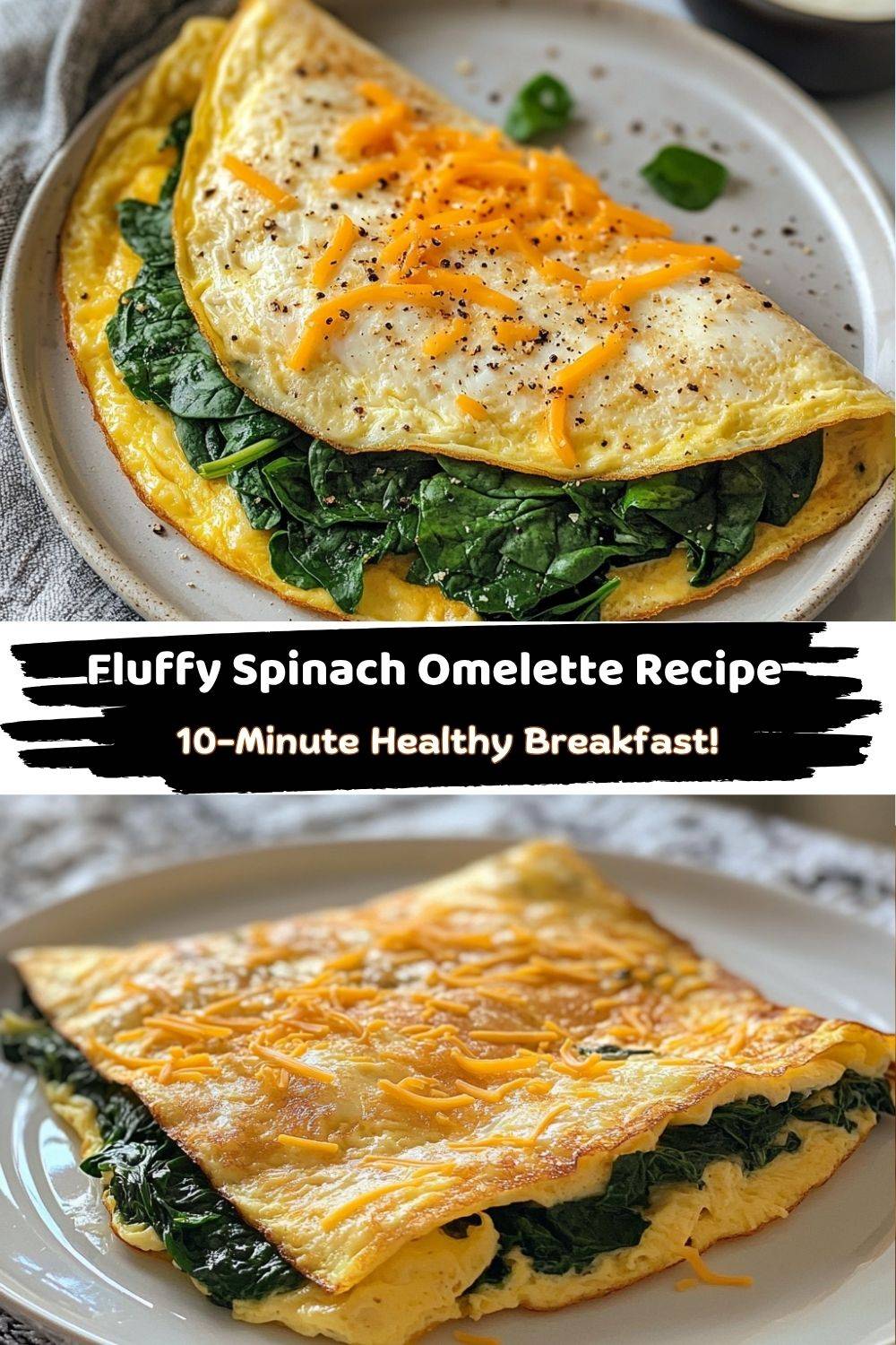 Fluffy Spinach Omelette Recipe