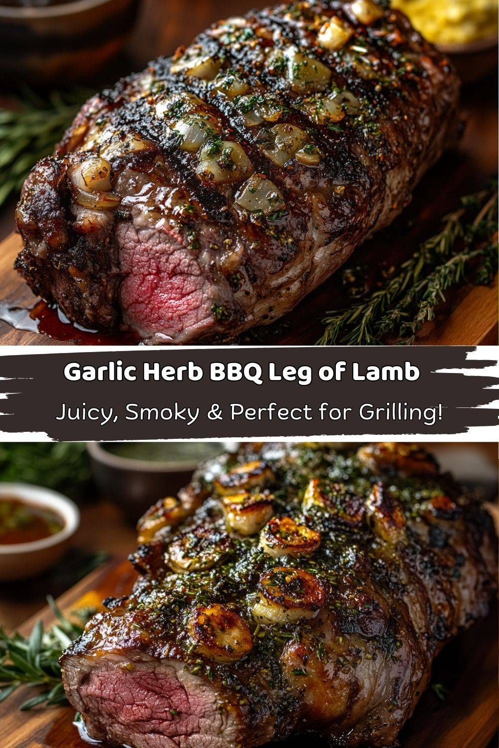 Garlic Herb BBQ Leg of Lamb