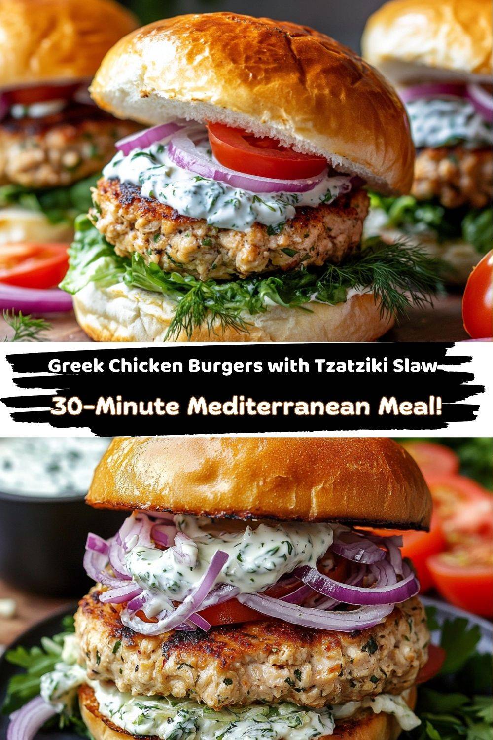 Greek Chicken Burgers