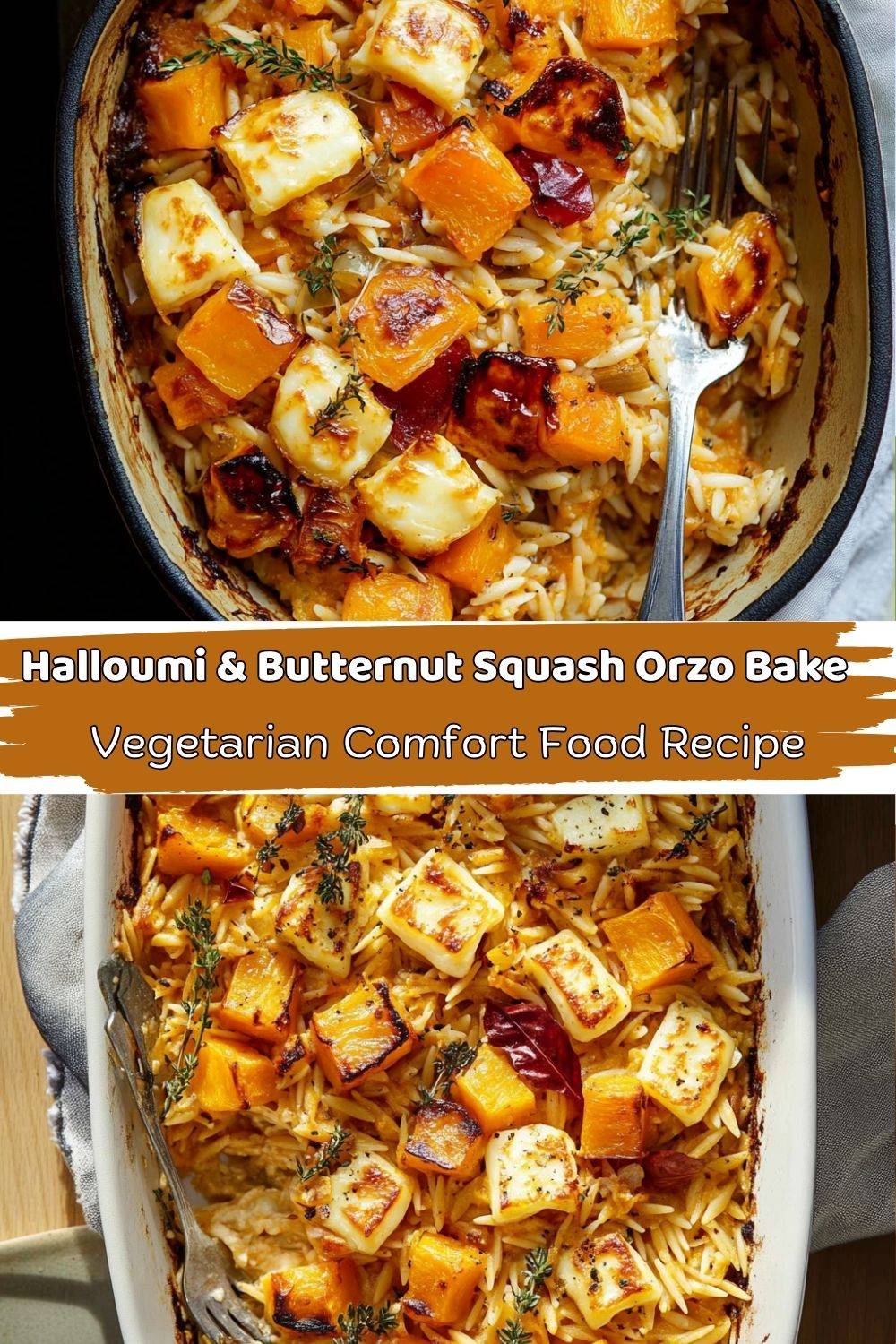 Halloumi & Butternut Squash Orzo Bake