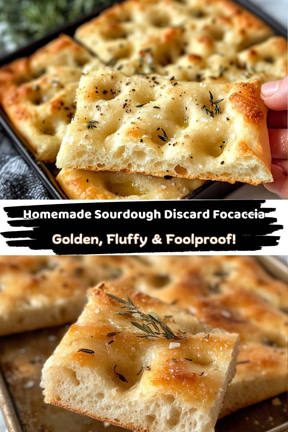Homemade Sourdough Discard Focaccia