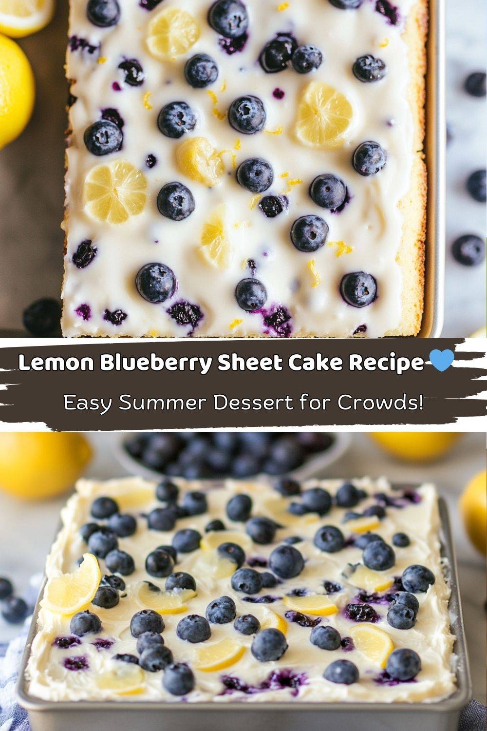 Lemon Blueberry Sheet Cake