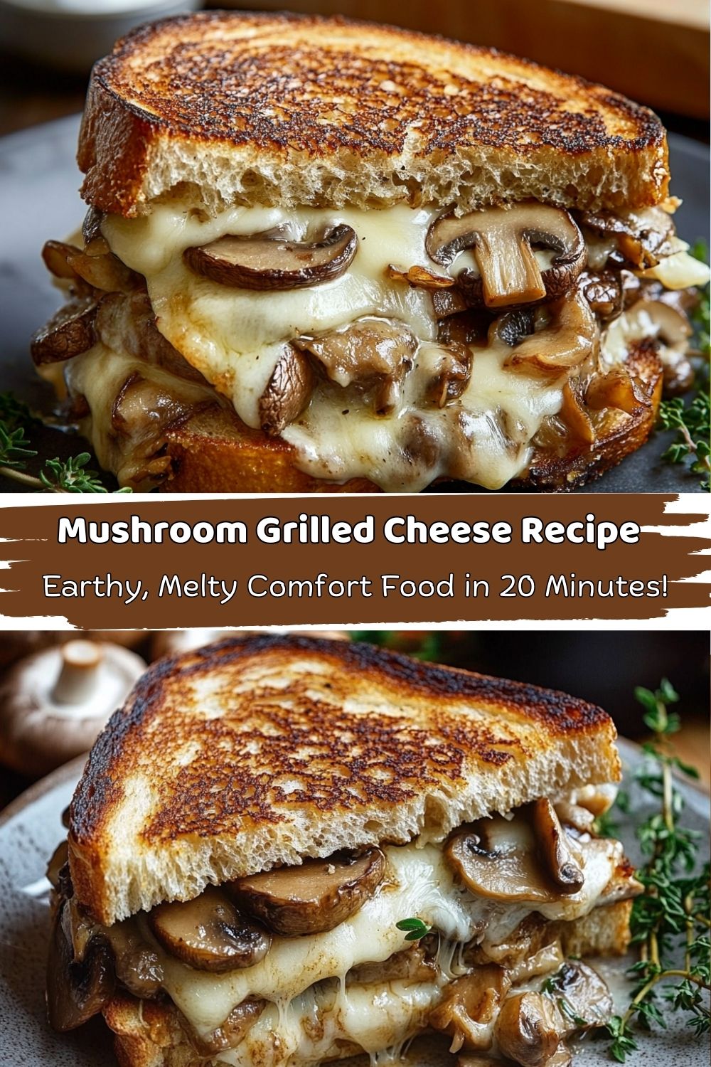 Mushroom Grilled Cheese Sandwich