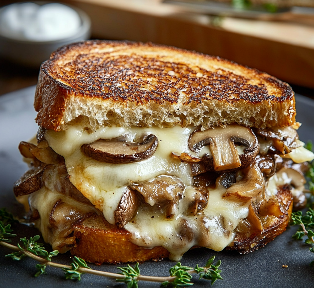 Mushroom Grilled Cheese Sandwich