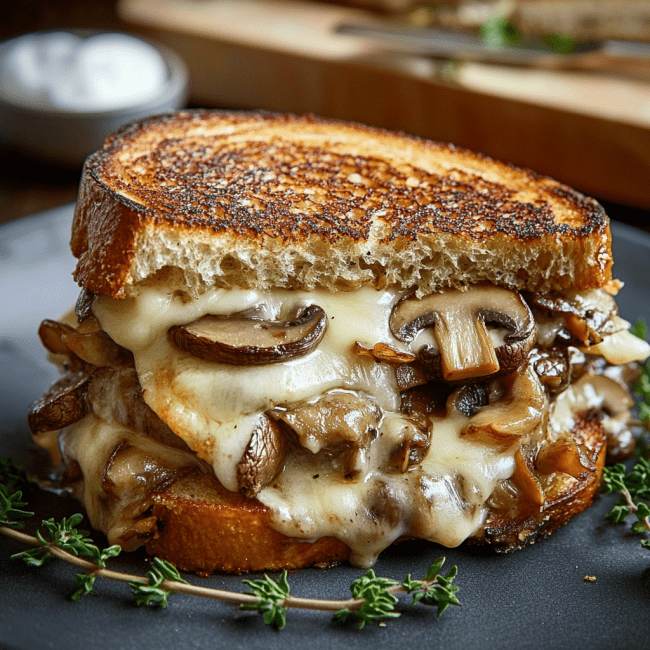 Mushroom Grilled Cheese Sandwich