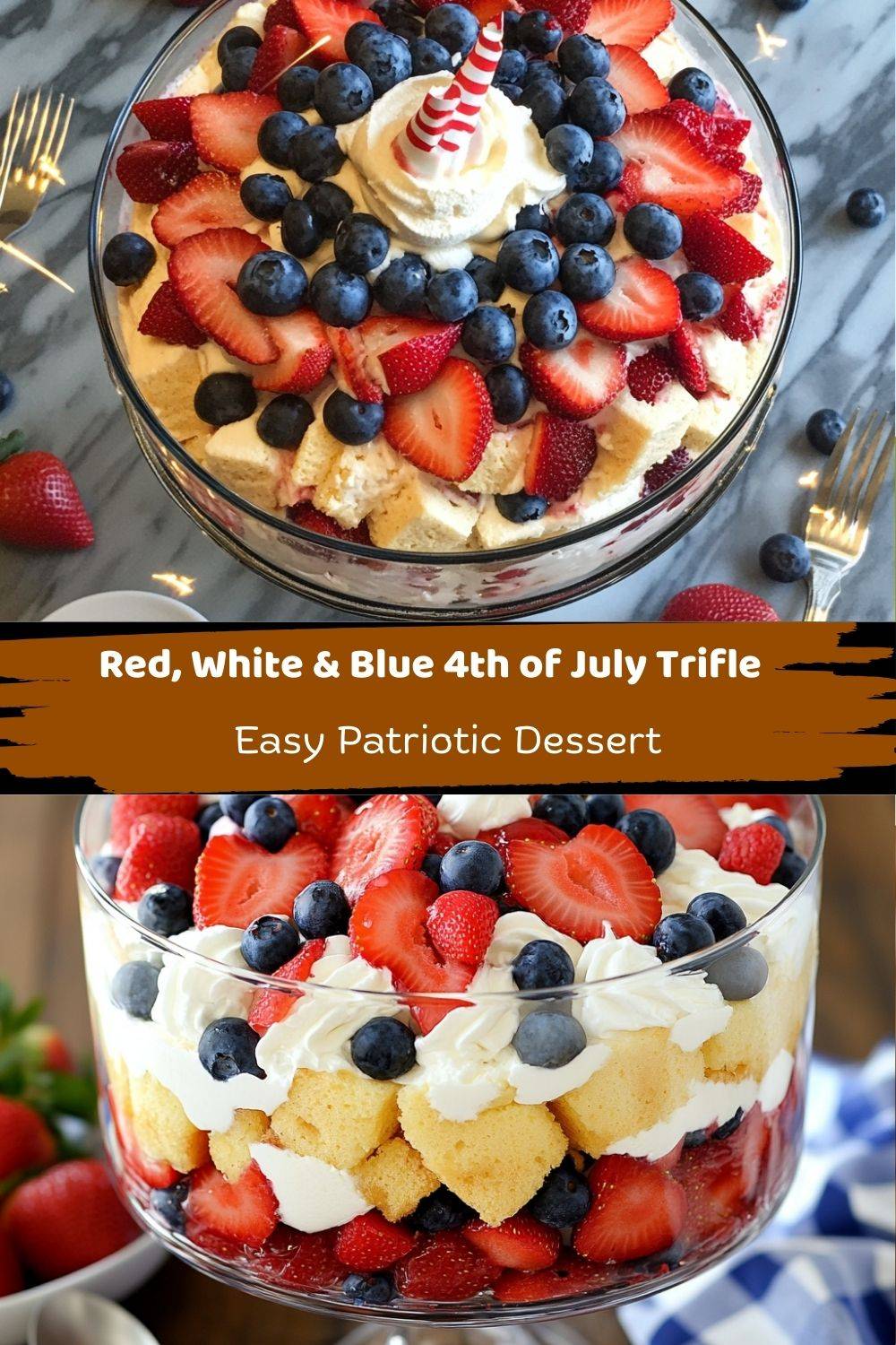 Red, White & Blue 4th of July Trifle