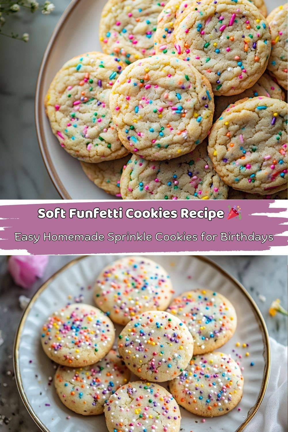 Soft & Cheery Funfetti Cookies