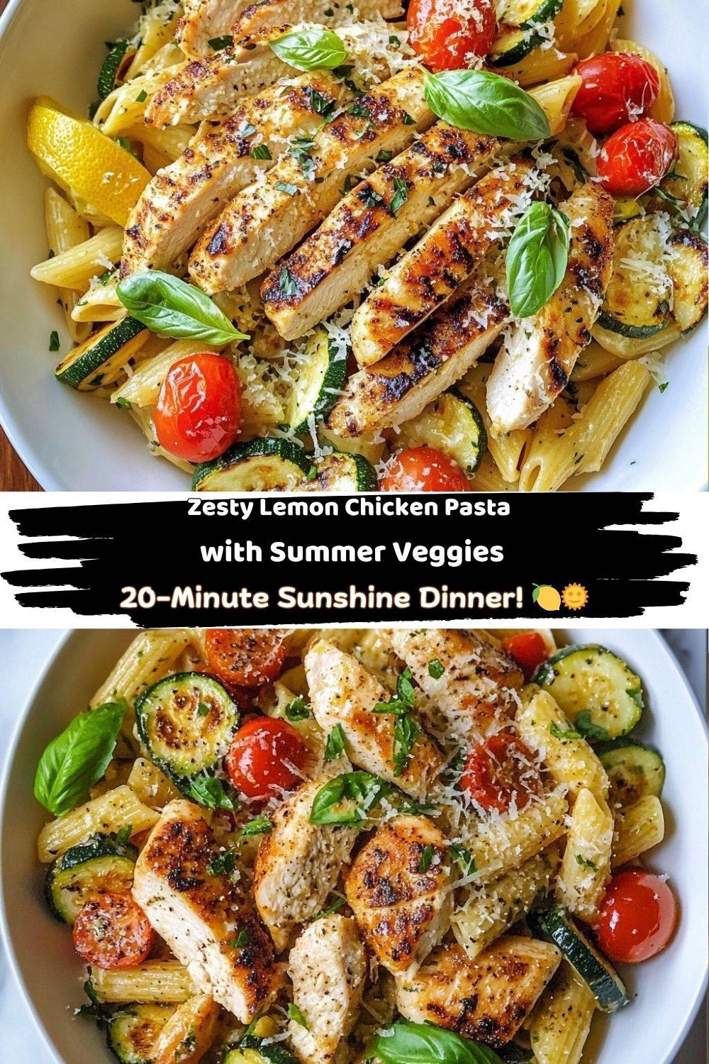 Lemon Chicken Pasta with Summer Veggies