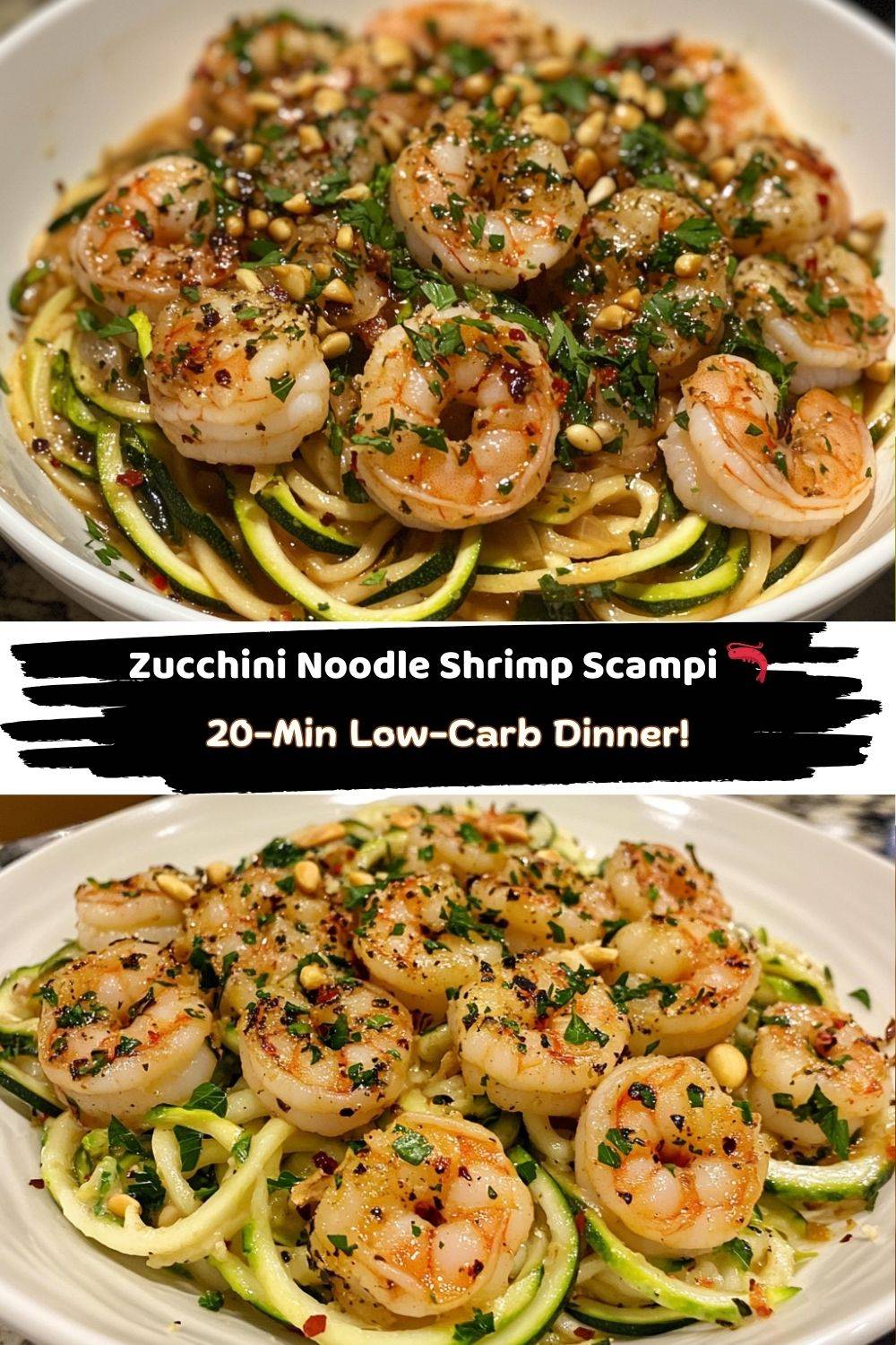 Zucchini Noodle Shrimp Scampi