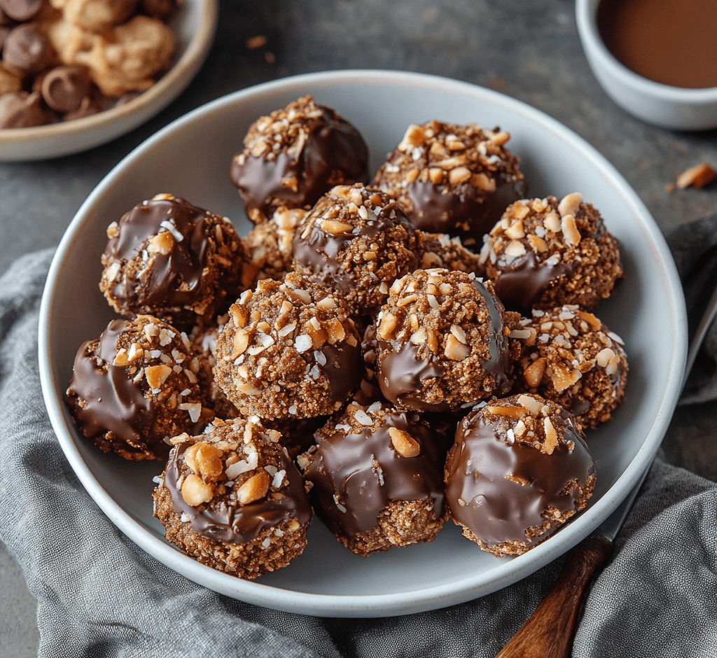 No-Bake Chocolate Coconut Graham Balls