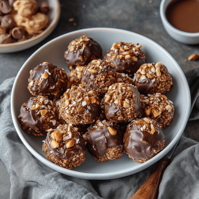 No-Bake Chocolate Coconut Graham Balls