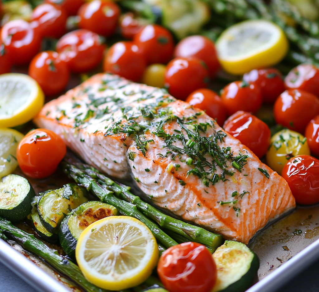 One-Pan Lemon Herb Salmon & Veggies
