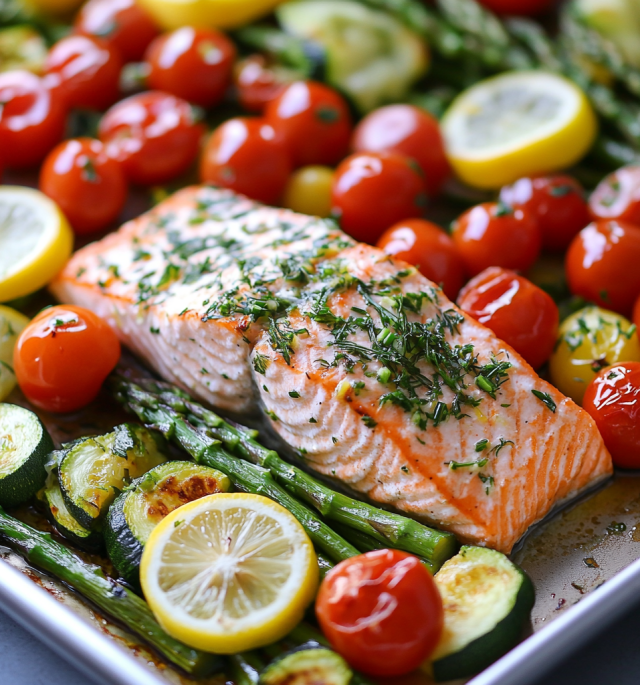 One-Pan Lemon Herb Salmon & Veggies