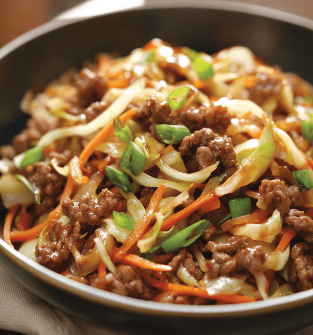Low-Calorie, High-Protein Ground Beef Stir-Fry