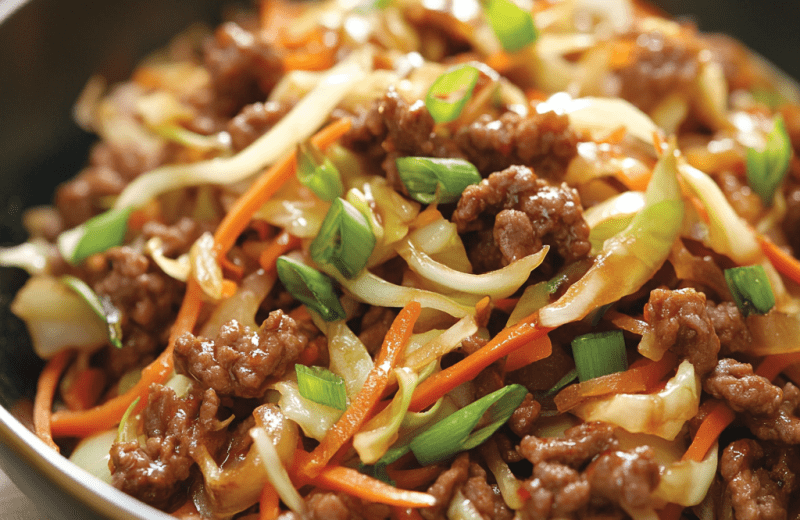 Low-Calorie, High-Protein Ground Beef Stir-Fry