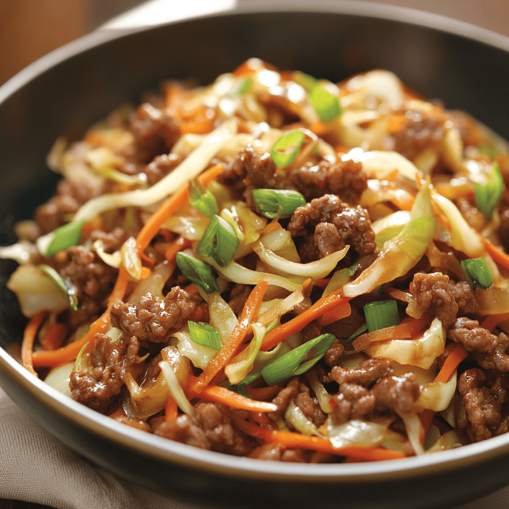Low-Calorie, High-Protein Ground Beef Stir-Fry