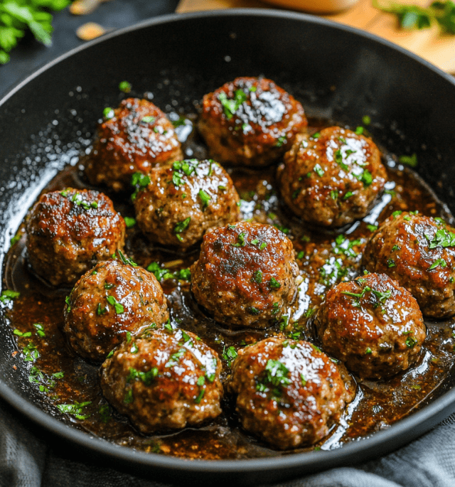 Keto Garlic Butter Meatballs