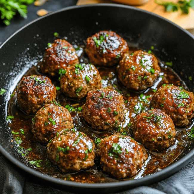 Keto Garlic Butter Meatballs