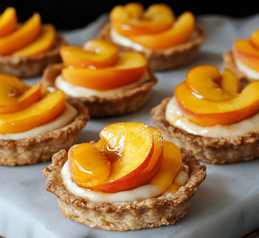 Mini Peach and Cream Cheese Tarts