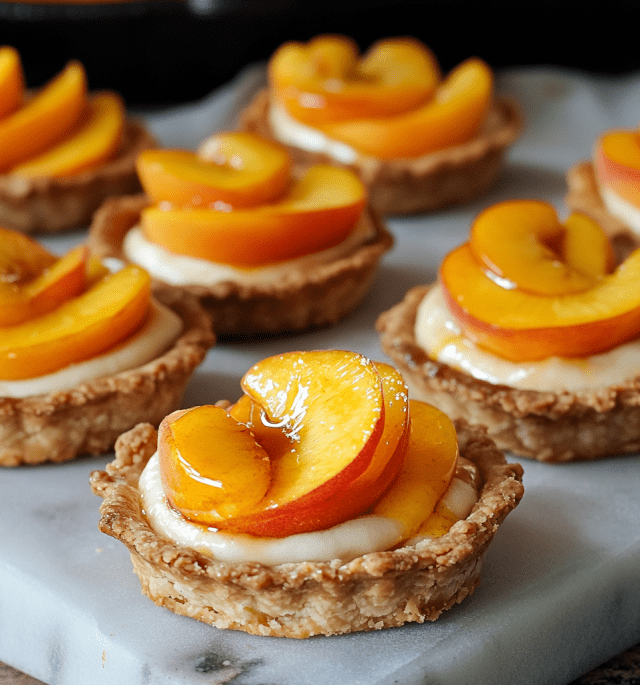 Mini Peach and Cream Cheese Tarts