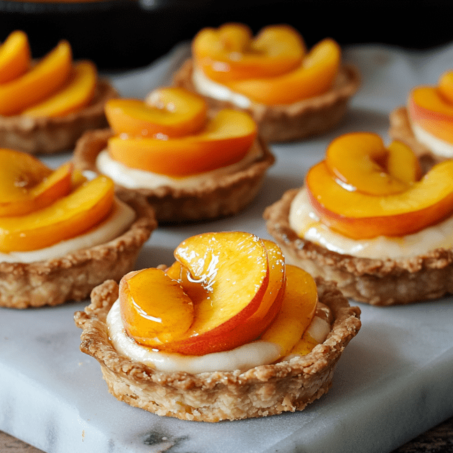 Mini Peach and Cream Cheese Tarts