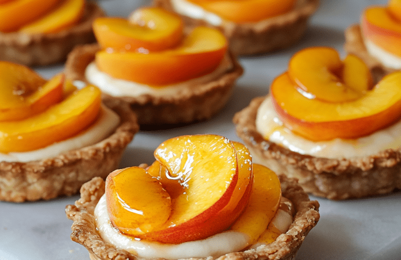Mini Peach and Cream Cheese Tarts