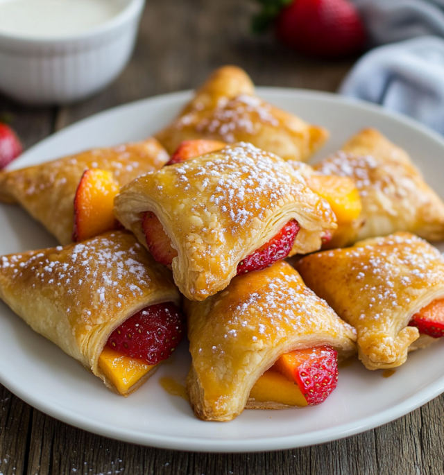 Strawberry Peach Pie Bites