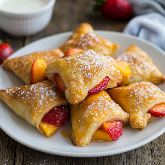 Strawberry Peach Pie Bites