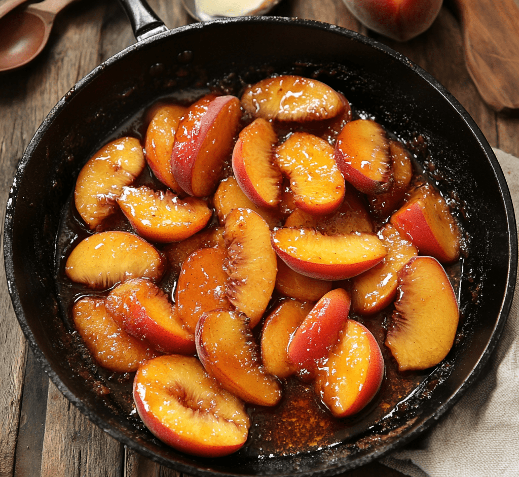 Caramelized Skillet Peaches