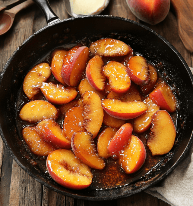 Caramelized Skillet Peaches
