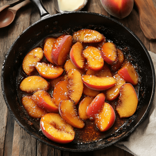 Caramelized Skillet Peaches