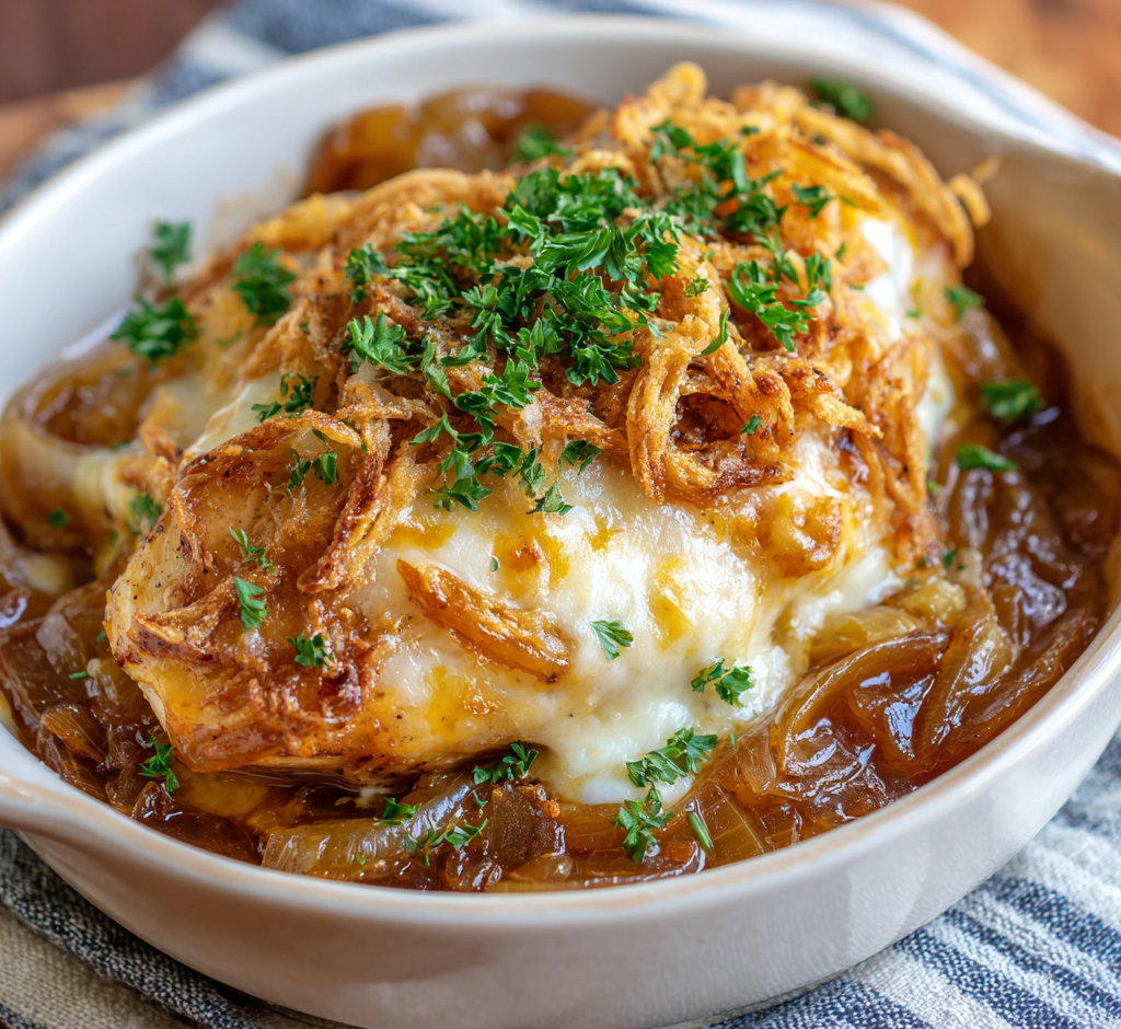 Crockpot French Onion Chicken