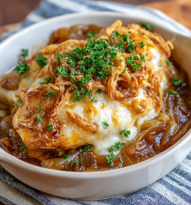 Crockpot French Onion Chicken