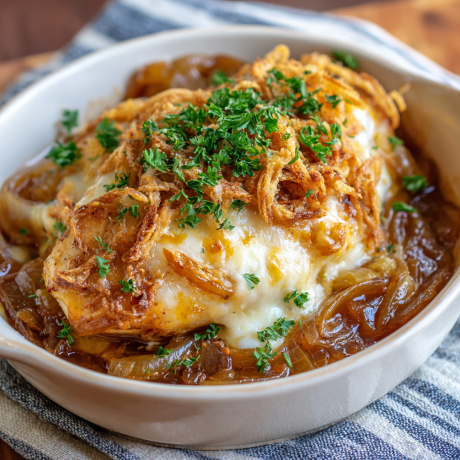 Crockpot French Onion Chicken