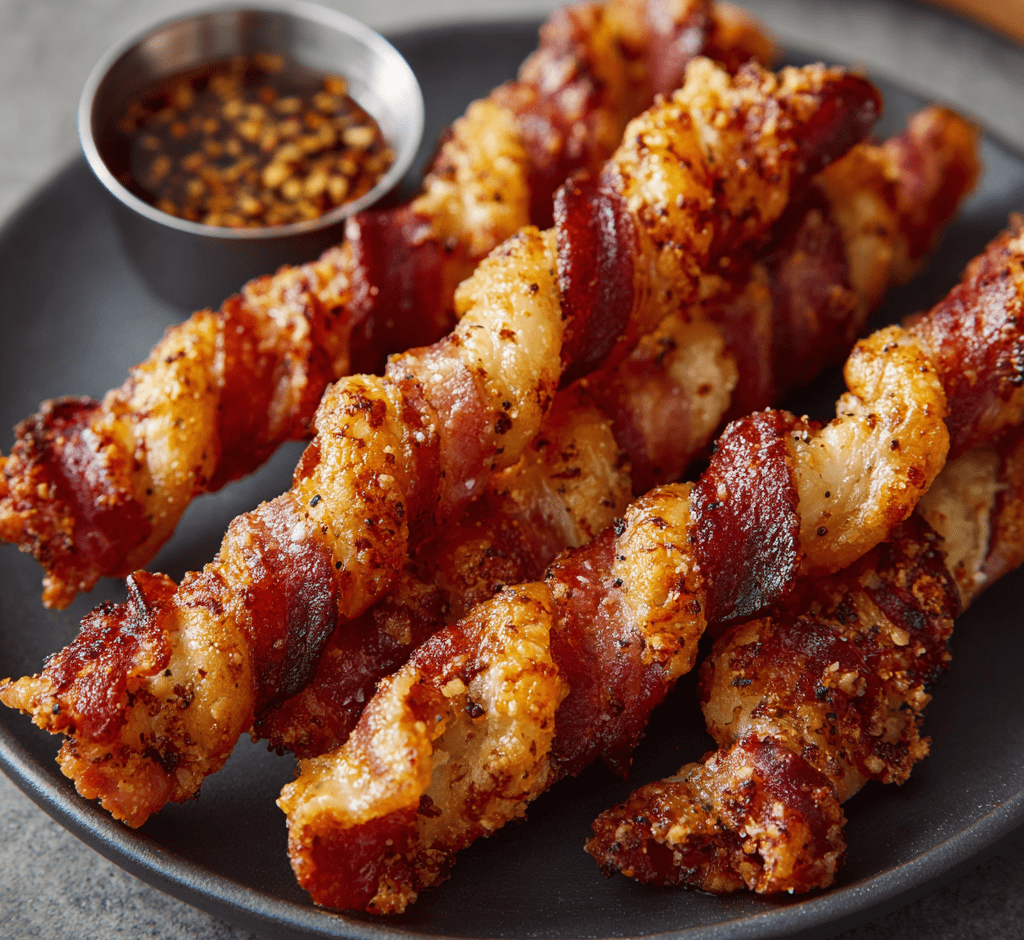 Air Fryer Twisted Bacon