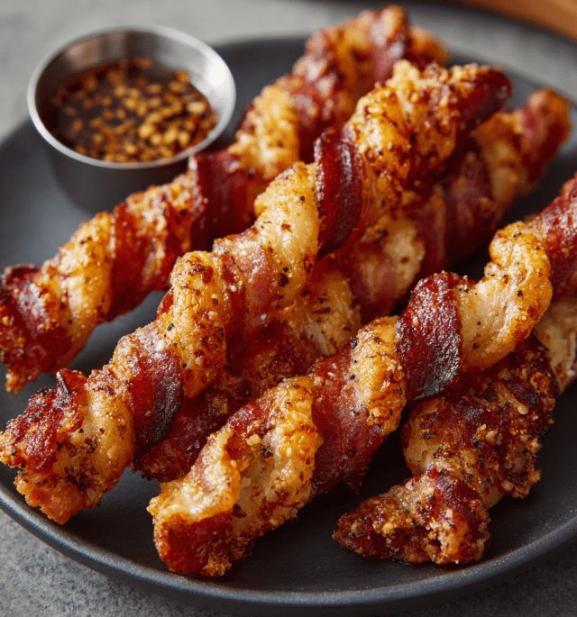 Air Fryer Twisted Bacon