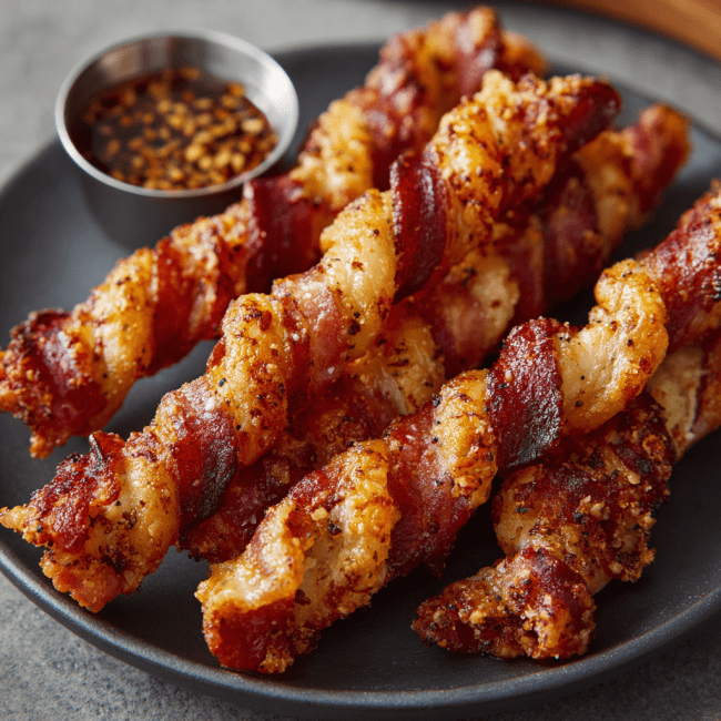Air Fryer Twisted Bacon