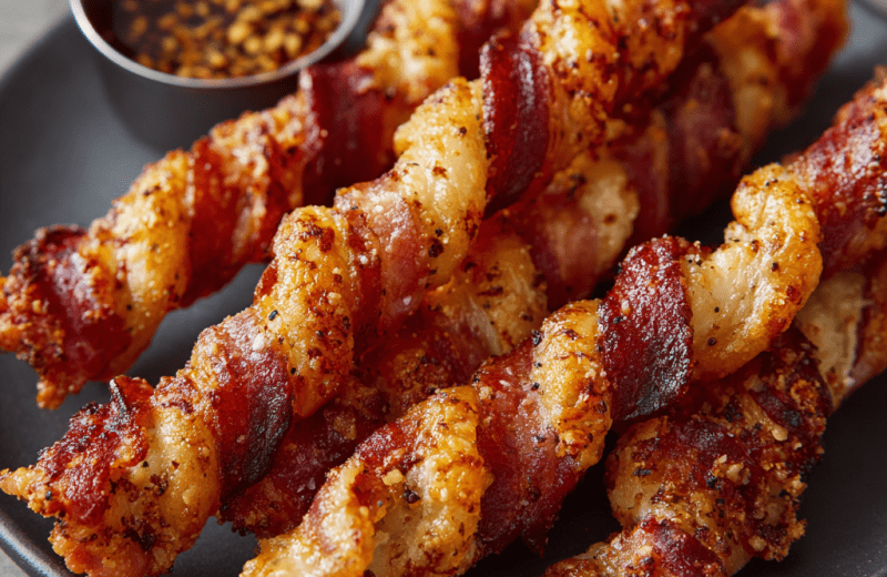 Air Fryer Twisted Bacon