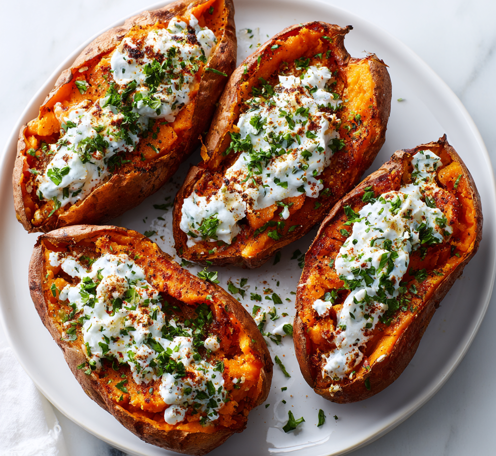 Air Fryer Sweet Potato Jackets