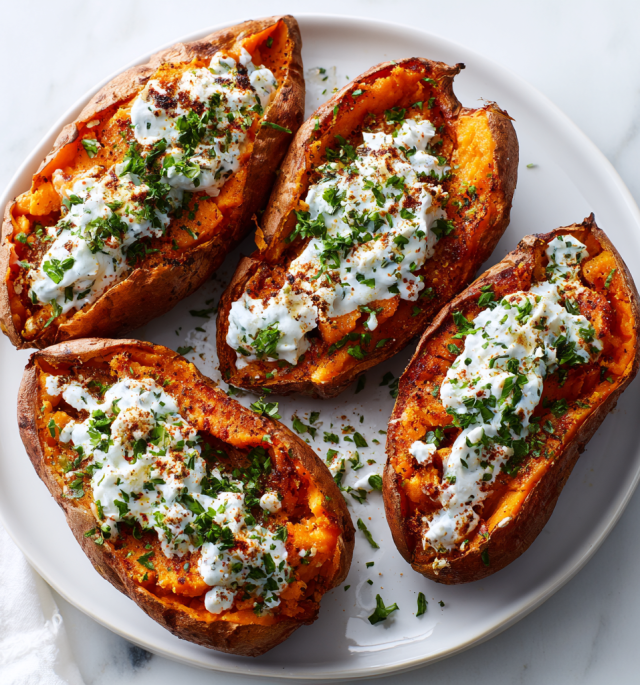 Air Fryer Sweet Potato Jackets
