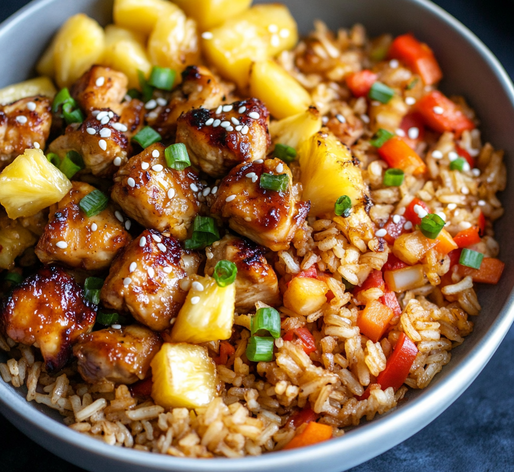 High Protein Sweet & Sour Chicken Fried Rice