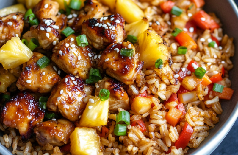 High Protein Sweet & Sour Chicken Fried Rice