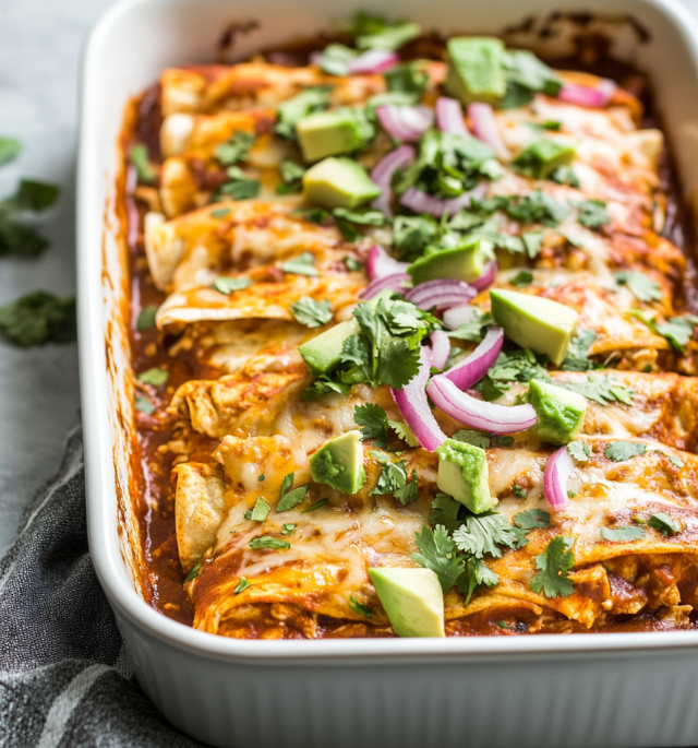 Whole30 Chicken Enchiladas with Cassava Tortillas