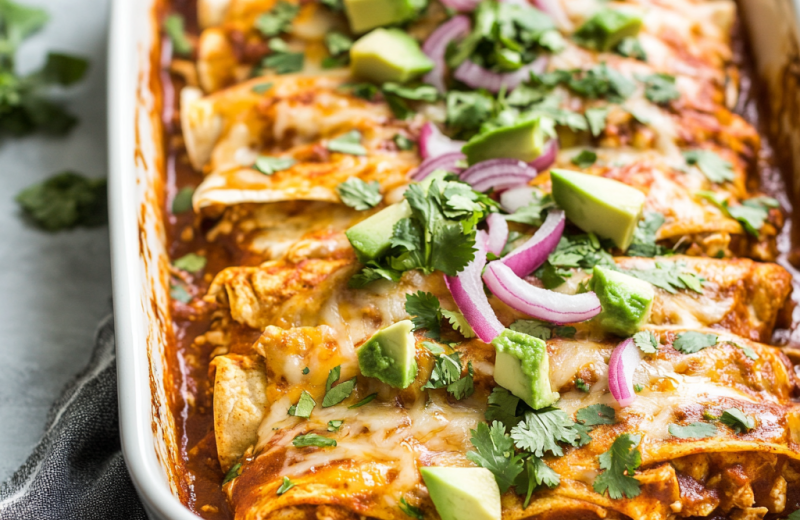 Whole30 Chicken Enchiladas with Cassava Tortillas