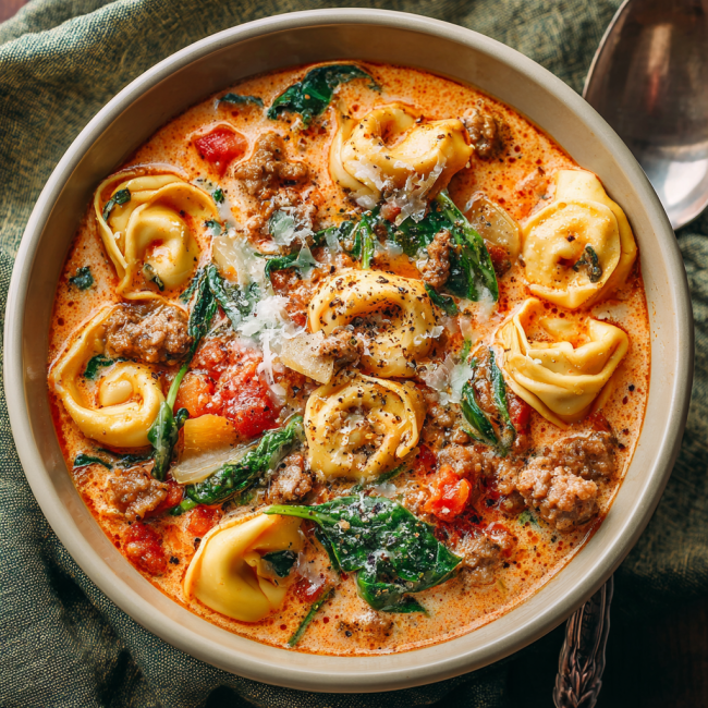 Italian Sausage Tortellini Soup