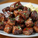 Air Fryer Garlic Butter Steak Bites