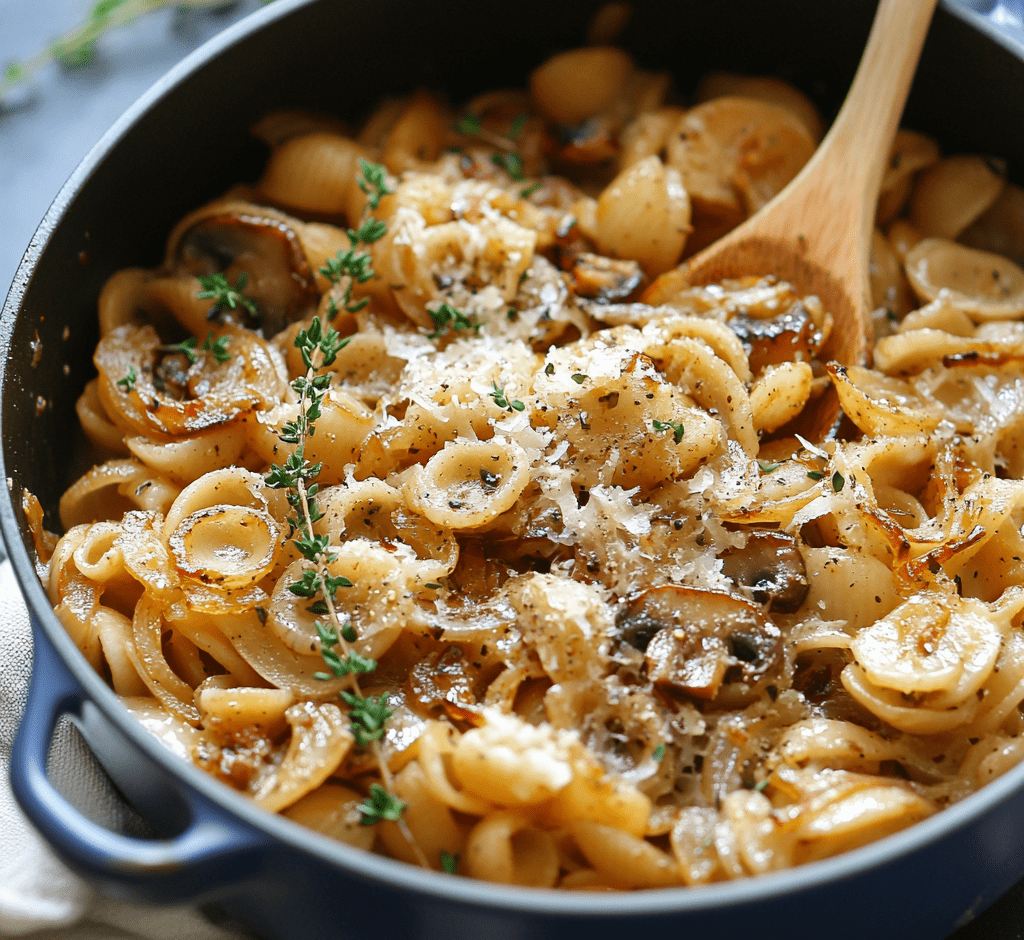 One Pot French Onion Pasta Magic